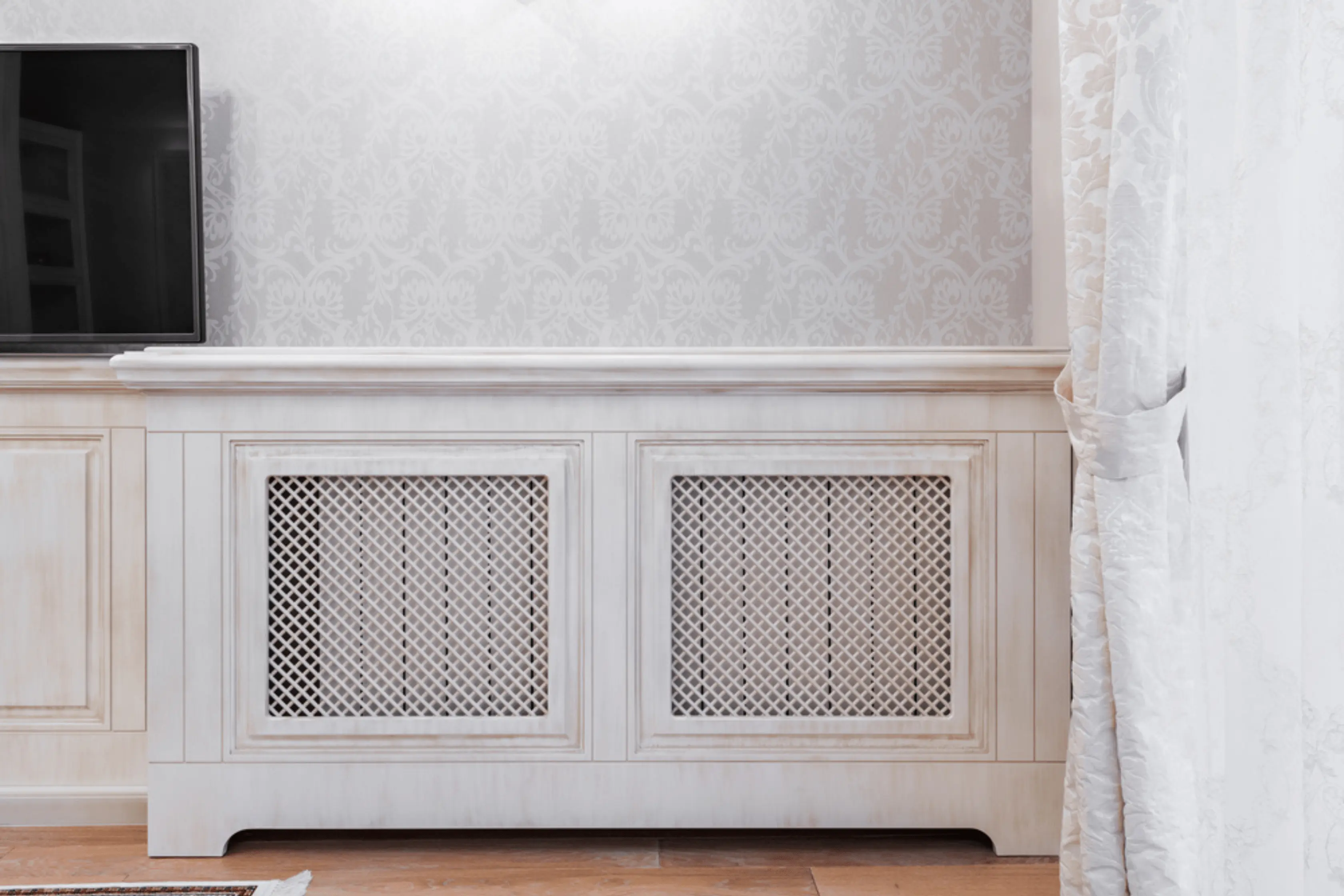 Cabinet Styled Radiator Cover In Home